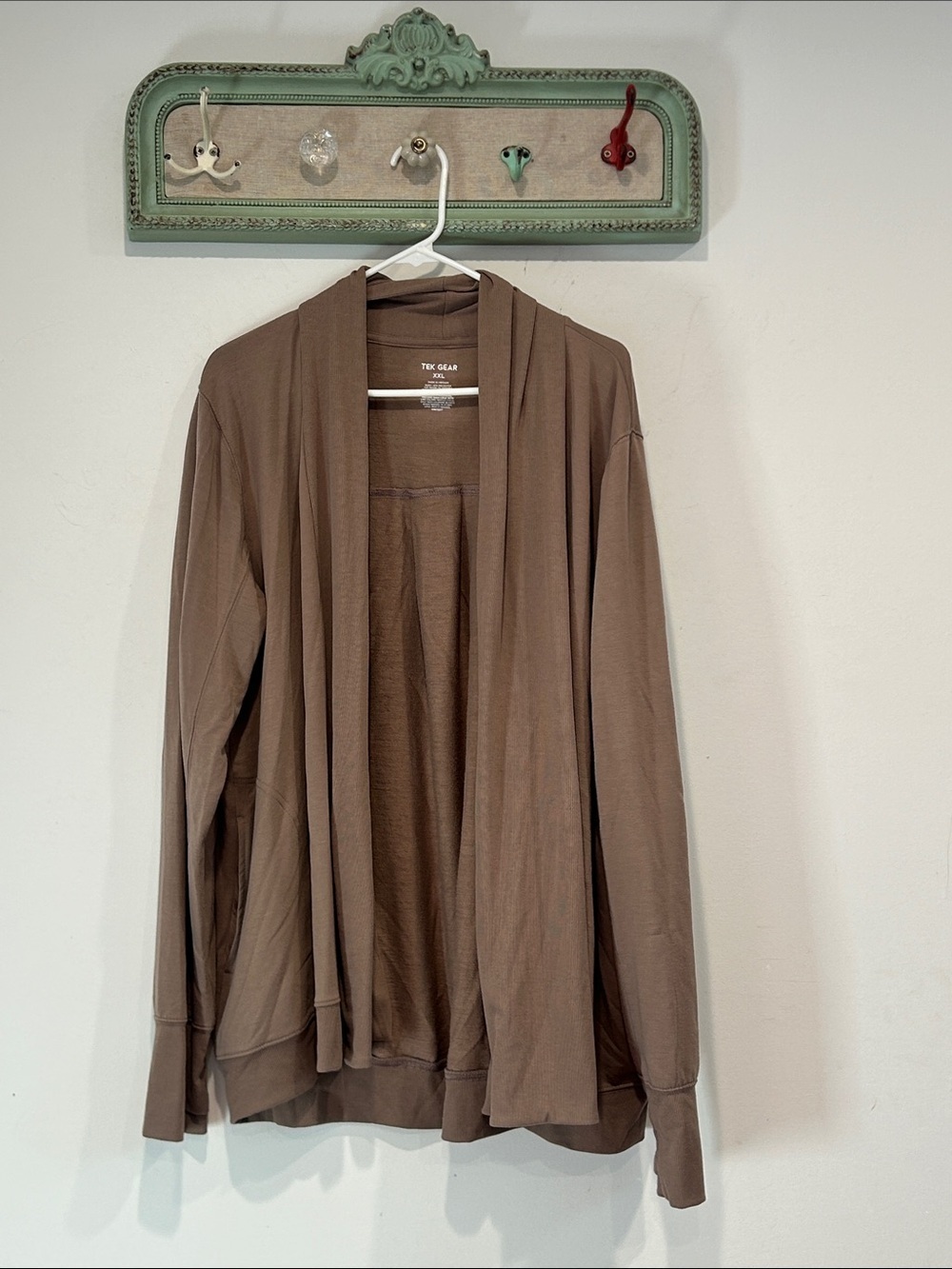 tek gear Brown taupe Open-Front Women's Cardigan sweater plus size xxl